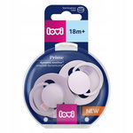 Lovi: Smoczek silikonowy dynamiczny Prime 18+m 2szt. Lilac/Violet