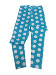 Legginsy dziewczęce TIP-TOP 140 turkusowe w grochy
