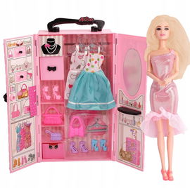 Lalka z akcesoriami Garderoba Blondynka