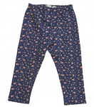 Legginsy dziewczęce Bembi 104 granatowe w kwiatki