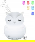 MesMed Lampka nocna silikonowa zmieniająca kolory z głośnikiem bluetooth