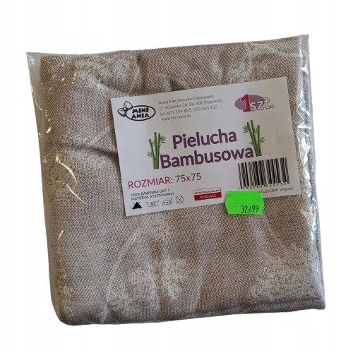 Mini Ania ; Pielucha Bambusowa 75 x 75