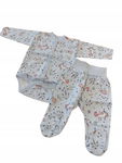 MK: Komplet bawełniany body + półśpioch r. 62