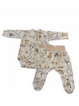 MK: Komplet bawełniany body + półśpioch r. 62