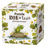 Nasza Księgarnia: Puzzle Rok w lesie. Gdzie żyją zwierzęta? 20 el.