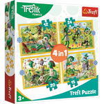 Puzzle 4w1 Rodzina Treflików Wspólne zabawy Treflików