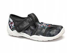 RENBUT szare kapcie dziecięce BRUNO POPIEL LOX model 33-375 Rozmiar 27