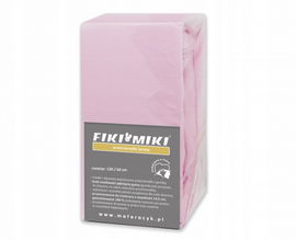 Prześcieradło 90x40 z gumką jersey róż Fiki Miki