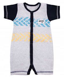 Rampers EEVI szary znapisem i kolorowym nadrukiem rozm.80