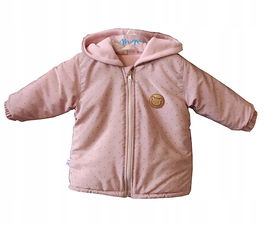 Płaszczyk Eevi kropki róż 68