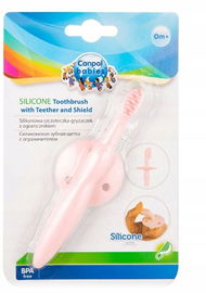 Silikonowa szczoteczka-gryzaczek z ogranicznikiem