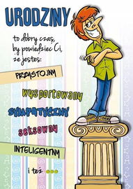 Stamp: Karnet Comic B6 + koperta nr 16 Urodziny