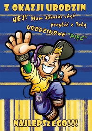 Stamp: Karnet Young B6 + koperta wzór nr 012 Urodziny