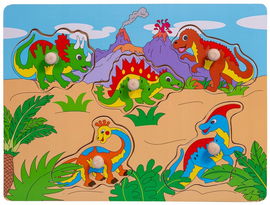 Smily Play Układanka drewniana Dinozaury