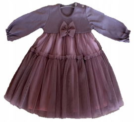 Sukienka bawełna, tiul 86 Mamatti bordo