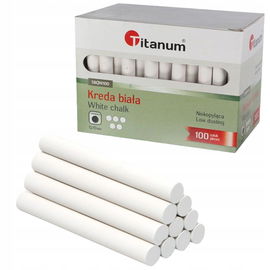 Titanum: Kreda szkolna chodnikowa biała 100 szt.