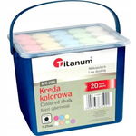 Titanum:Kreda chodnikowa wiaderko 5 kolorów, 20 sztuk