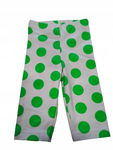 TIP-TOP: Legginsy białe w zielone grochy r.98