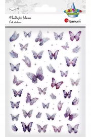 Titanum: Naklejki foliowe Motyle fioletowe i holograficzne