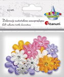 Titanum: Dekoracje mat. samoprzyl. 15 szt. kwiaty