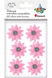 Titanum: Dekoracje samoprzylepne 3D kwiaty 6 szt.