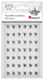 TITANUM :Kryształki samoprzylepne serca