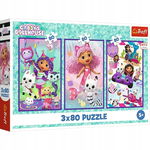 Trefl ; Puzzle Kolorowe Dni Gabby 3x80