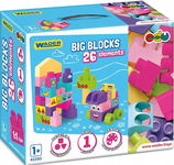 Wader: Big blocks klocki 26el. różowe 41590