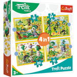 Trefl: Puzzle 4w1 Wspólne zabawy Treflików. Rodzina Treflików