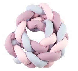 Warkocz Bawełniany 210 Szaro - Różowy