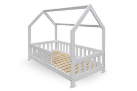 Łóżko Sosnowe Domek Białe 80x160cm