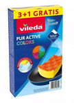 VILEDA Zmywak kuchenny 3+1szt Pure Active Color Teflon /16/