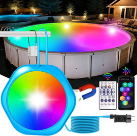 Podwodna Lampa basenowa LED RGB IP68 do jacuzzi pilot IP68 NATPOW Bluetooth