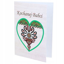 Kartka folk dla Babci - Podhale koperta