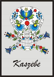 Pocztówka folk kaszubski czaszka