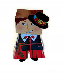 Wycinanka Łowicz męski strój ludowy (folk)