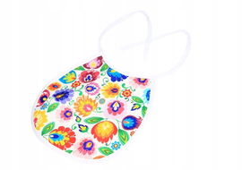 Śliniaczek dziecięcy łowicki, biały