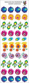 Naklejki na paznokcie folk łowickie