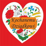 Naklejka Kochany Dziadek folk Kociewie