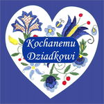 Naklejka Kochany Dziadek folk Kaszuby