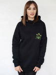 Bluza dresowa folkowa z haftem kaszubska (czarna)