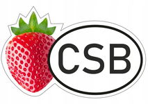 Naklejka CSB truskawka, naklejka na samochód
