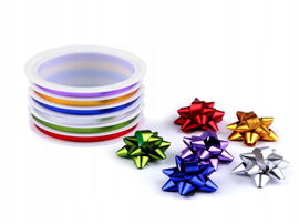 Zestaw wstążki foliowe + rozetki (mix kolorów)