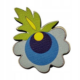 Broszka folk ludowy kaszubski drewniany