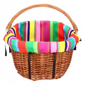 Wkład do kosza na zakupy (rower) Łowicz, pasiak