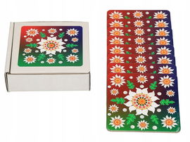 Zestaw podkładek korkowych na ludowo Podhale, szarotka