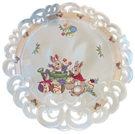Serwetka wielkanocna na stół 40cm króliczki