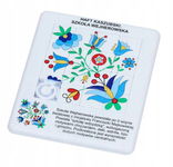 Układanka folk puzzle haft kaszubski, szkoła wejherowska