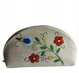 Kosmetyczka, folk haft kaszubski (płótno)
