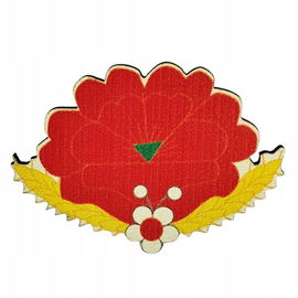 Broszka folk ludowy kociewski drewniany